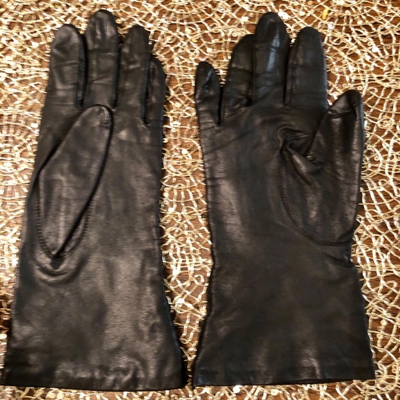 Accessories Vintage Womens Black Leather Gloves Poshmark
